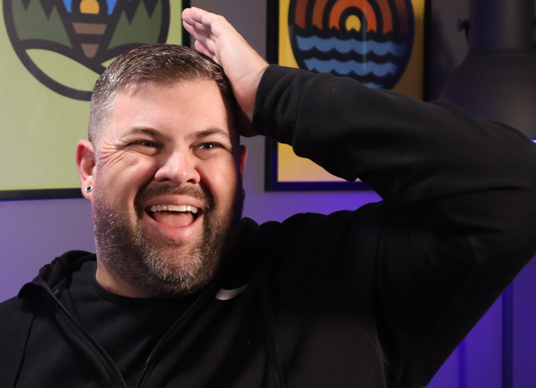 Ryan laughing - portrait photo