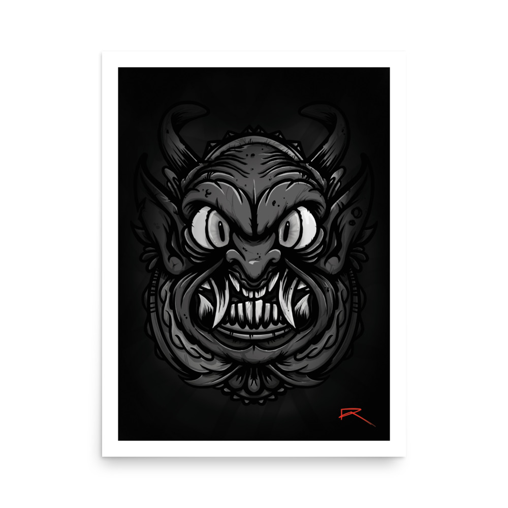 Demon noir print