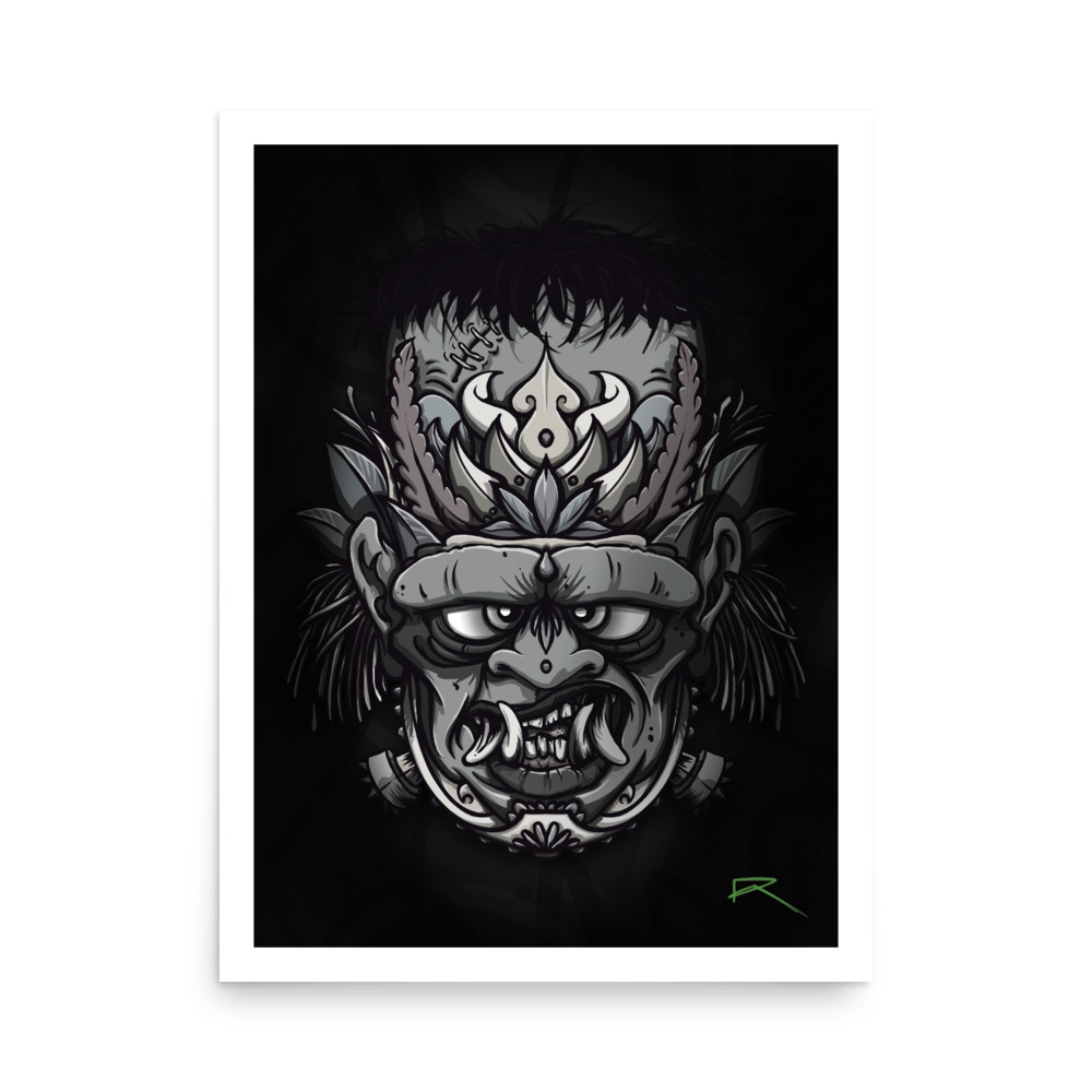Frankenstein noir print